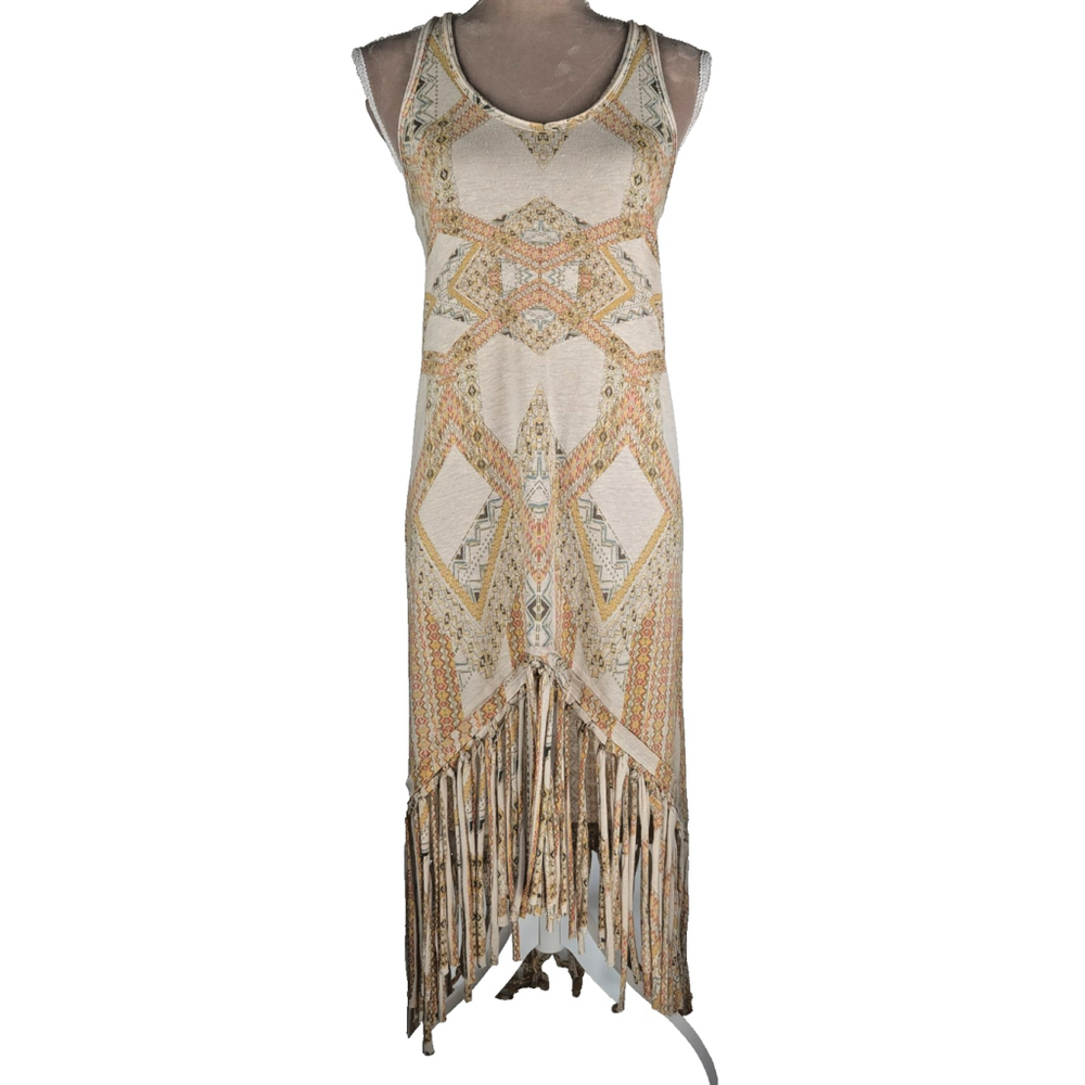 We The Free Mauna Loa Fringe Maxi Dress Sz XS Aztec Coachella Festival Cowgirl - Picture 2 of 12